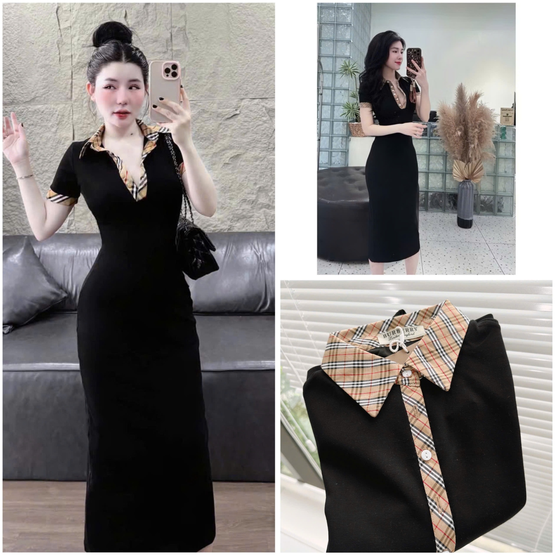 XẢ VÁY PHỐI CỔ KẺ