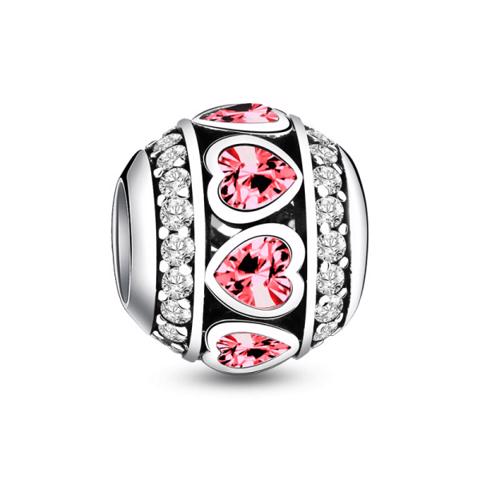 Charm tình yêu hồng lấp lánh