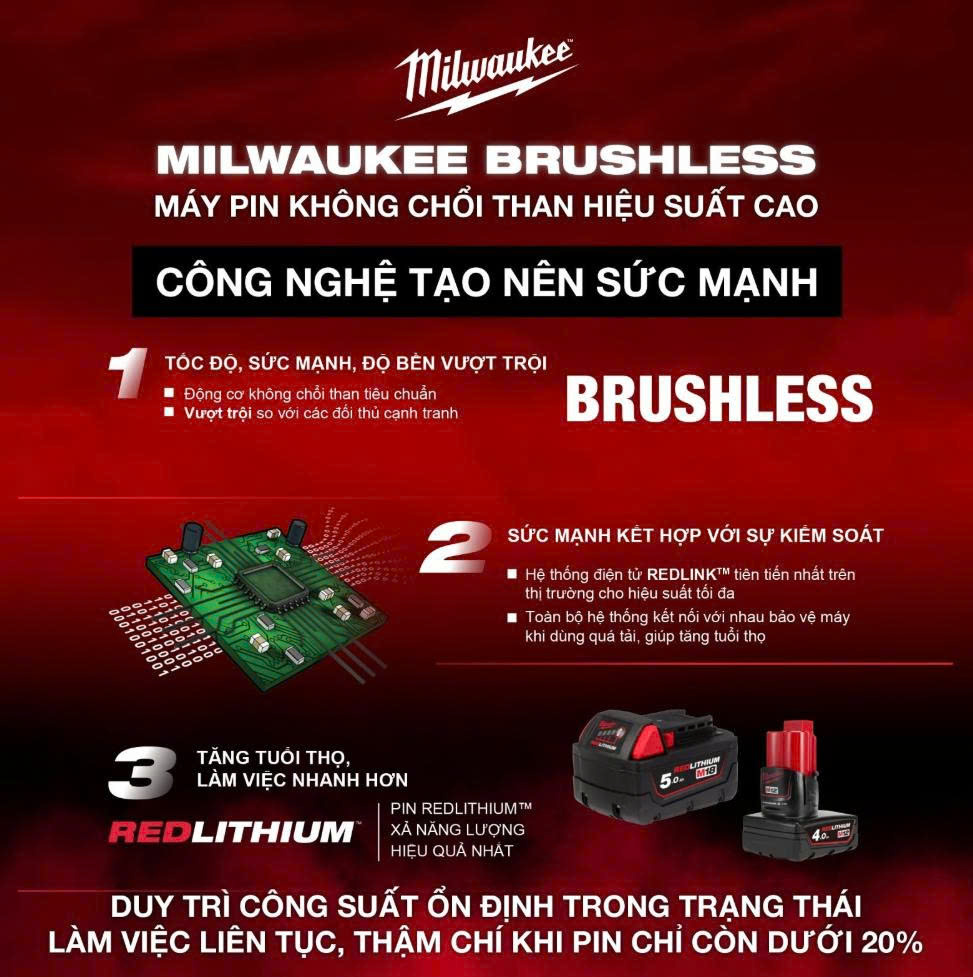 Máy Milwaukee Brushless là gì? Tại sao động cơ không chổi than tốt hơn động cơ thường
