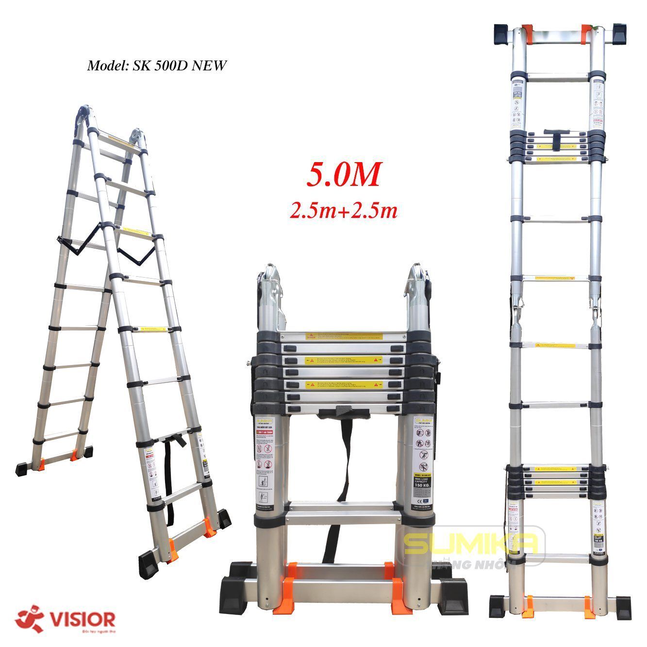 Thang nhôm rút đa năng Sumika SK500D