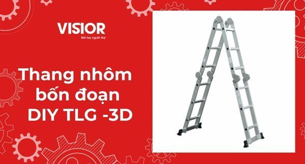 Thang nhôm bốn đoạn DIY TLG -3D