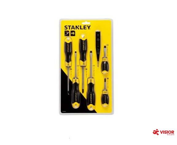 BỘ TÔ VÍT 6 CÁI CÓ TỪ TẶNG KÈM BÚT THỬ ĐIỆN STANLEY STMT66679