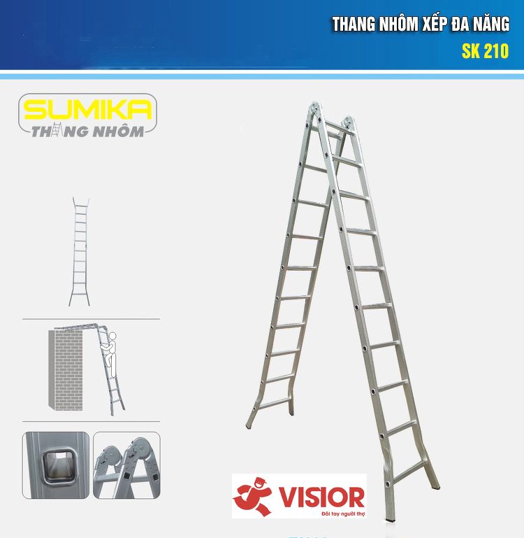 THANG NHÔM GẤP CHỮ A SUMIKA SK 210