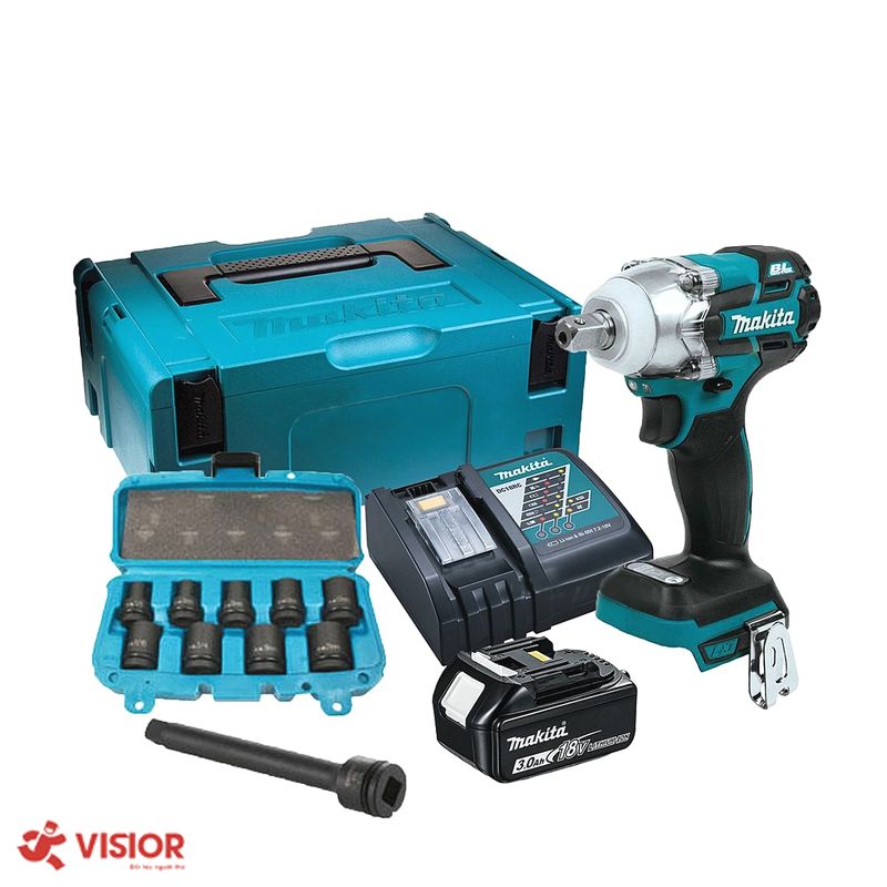 MÁY SIẾT BULONG DÙNG PIN MAKITA (18V-3.0AH) DTW285RFJX