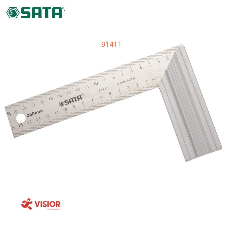 Thước eke bằng thép không gỉ 20cm SATA 91411