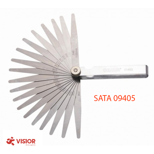 BỘ THƯỚC LÁ 23 CHI TIẾT ĐO KHE HỞ SATA 09405 0.05-1.00MM