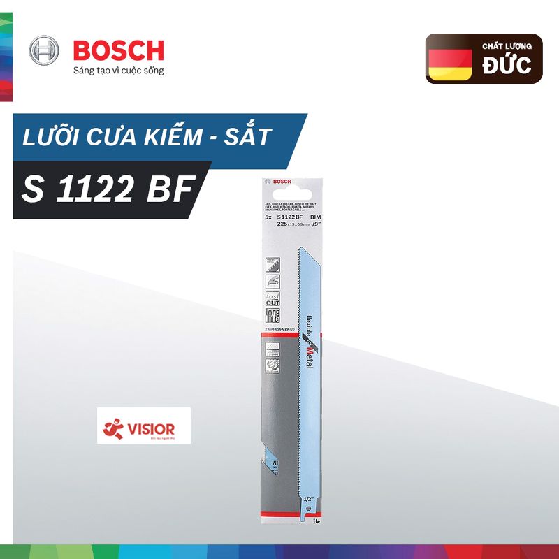 LƯỠI CƯA KIẾM SẮT BOSCH S1122BF, LƯỠI CƯA KIẾM SẮT BOSCH S1122BS