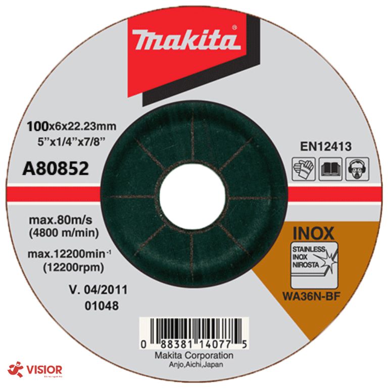 ĐÁ MÀI INOX MAKITA A-80852 100 X 6 X 16MM