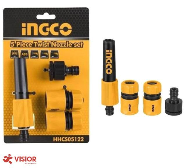 BỘ 5 ĐẦU NỐI NHANH MÁY XỊT RỬA INGCO HHCS05122