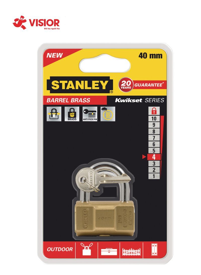 Ổ KHÓA STANLEY S742-046 - CÀNG CHỮ U RỘNG 40MM