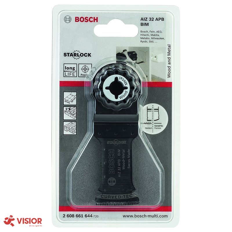 LƯỠI KHOÉT GỖ KIM LOẠI BOSCH AIZ 32 APB BIM 2608661644 (DÙNG CHO MÁY CẮT RUNG)