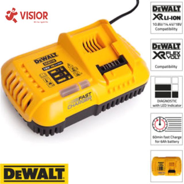 ĐẾ SẠC NHANH DEWALT 18V DCB118-GB (HOẶC 54V)