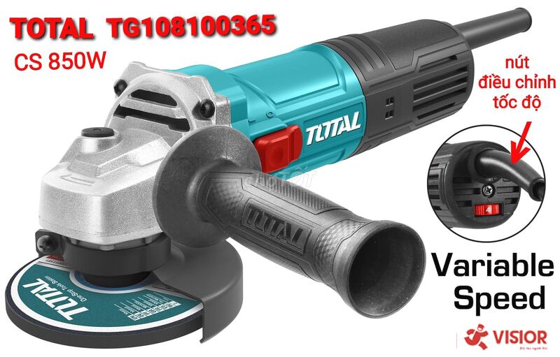 MÁY MÀI GÓC TOTAL 850W TG108100365 (có điều chỉnh tốc độ)