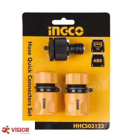 BỘ 3 ĐẦU NỐI NHANH MÁY XỊT RỬA INGCO HHCS03122