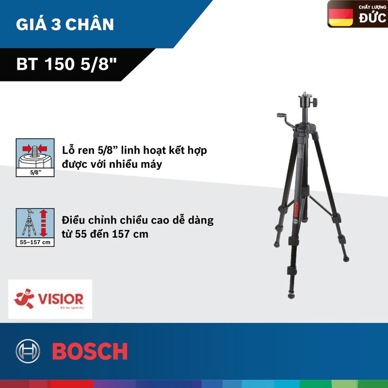 GIÁ ĐỠ BA CHÂN XÂY DỰNG BOSCH BT150 5/8