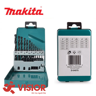 BỘ MAKITA HSS 13 CÁI 1-6.6MM D-54019