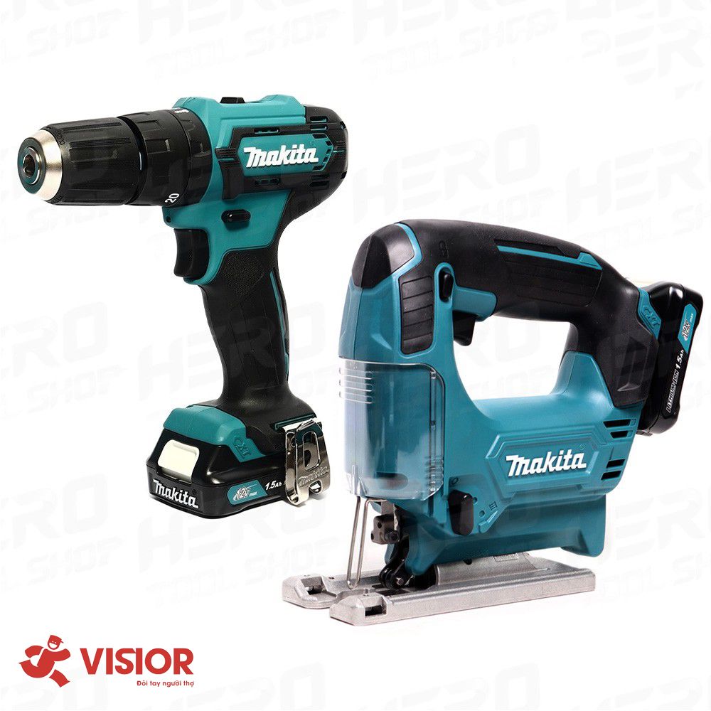 BỘ MÁY KHOAN VÀ MÁY CƯA LỌNG DÙNG PIN 12V MAKITA CLX230X1