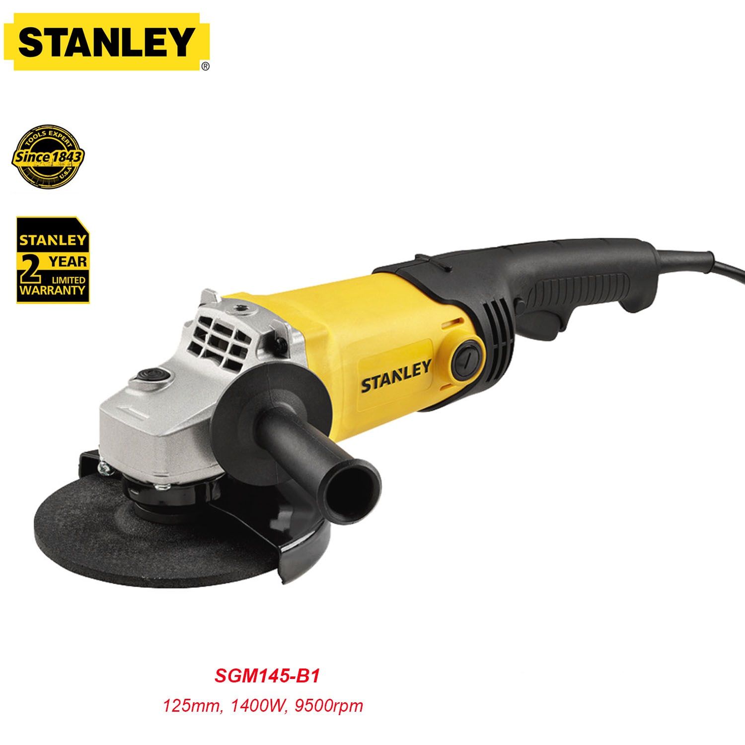 MÁY MÀI GÓC 1400W (125mm) STANLEY SGM145-B1