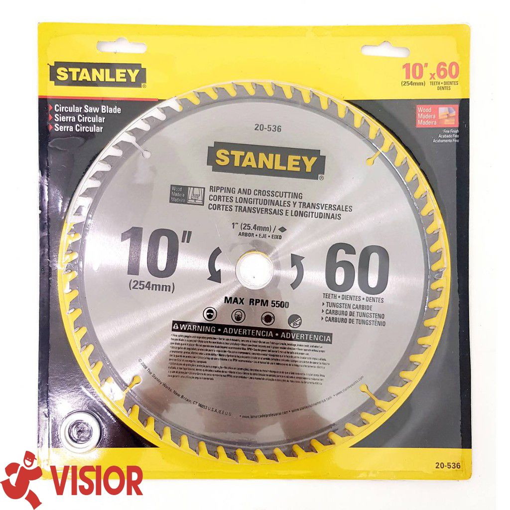 LƯỠI CƯA GỖ STANLEY 60T X 254MM 20-536