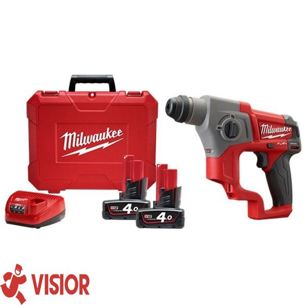 MÁY KHOAN BÚA M12 CH-402C SET (2 PIN X 4.0AH, 1 SẠC) MILWAUKEE