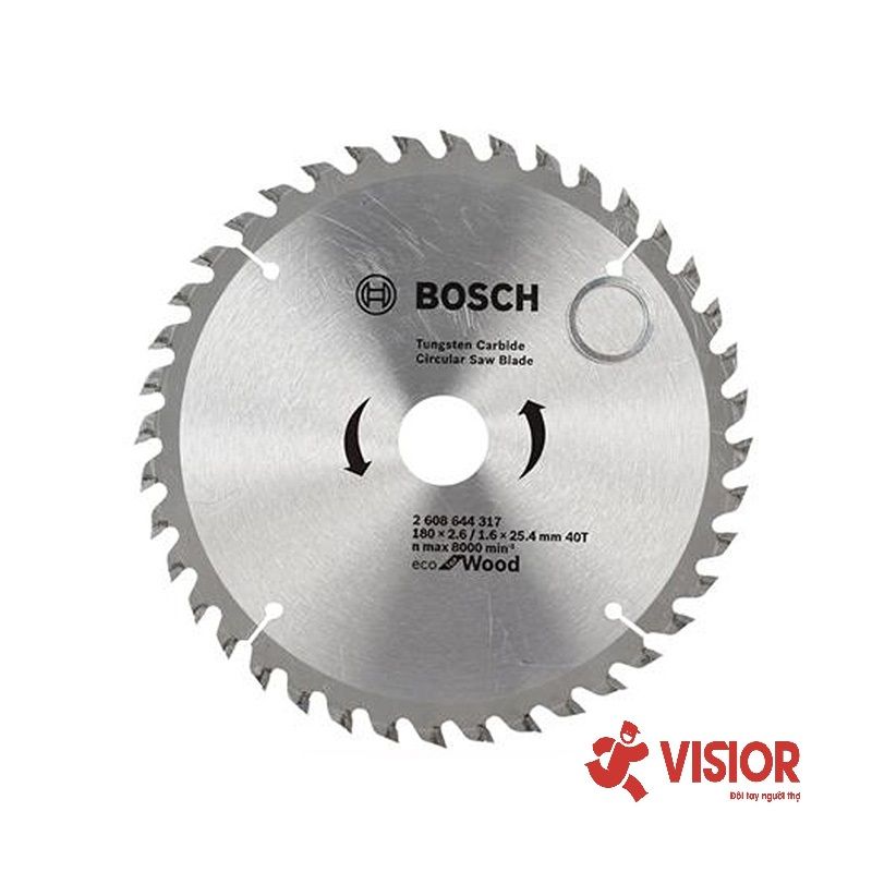 LƯỠI CƯA GỖ 40 RĂNG BOSCH 2608644317 (180X25.4MM)