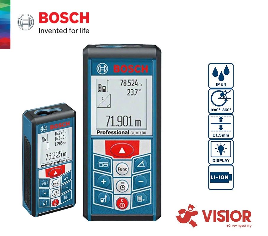 MÁY ĐO KHOẢNG CÁCH LASER BOSCH GLM 100 100M