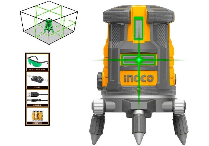 MÁY ĐO MỨC CÂN BẰNG LAZER (TIA XANH) INGCO HLL305205