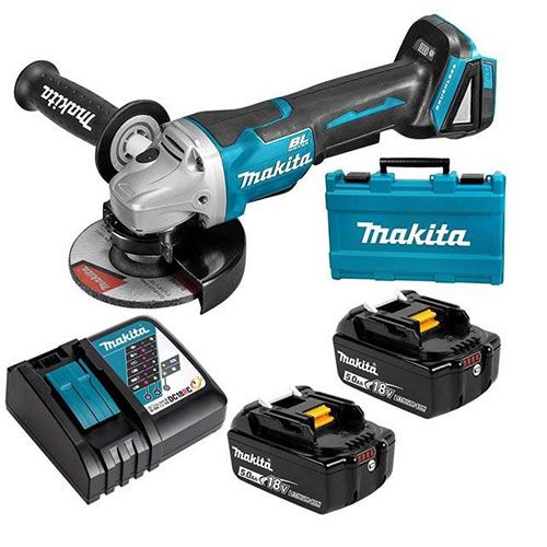 MÁY MÀI GÓC DÙNG PIN (125MM/CÔNG TẮC TRƯỢT/AWS/BL)(18V) MAKITA DGA514RTE