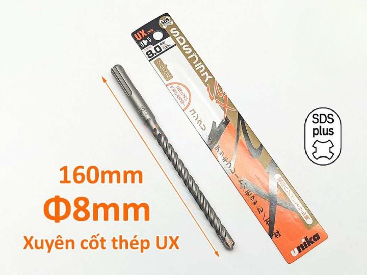 MŨI KHOAN BÊ TÔNG CHUÔI SDS UNIKA UX8.0X160mm