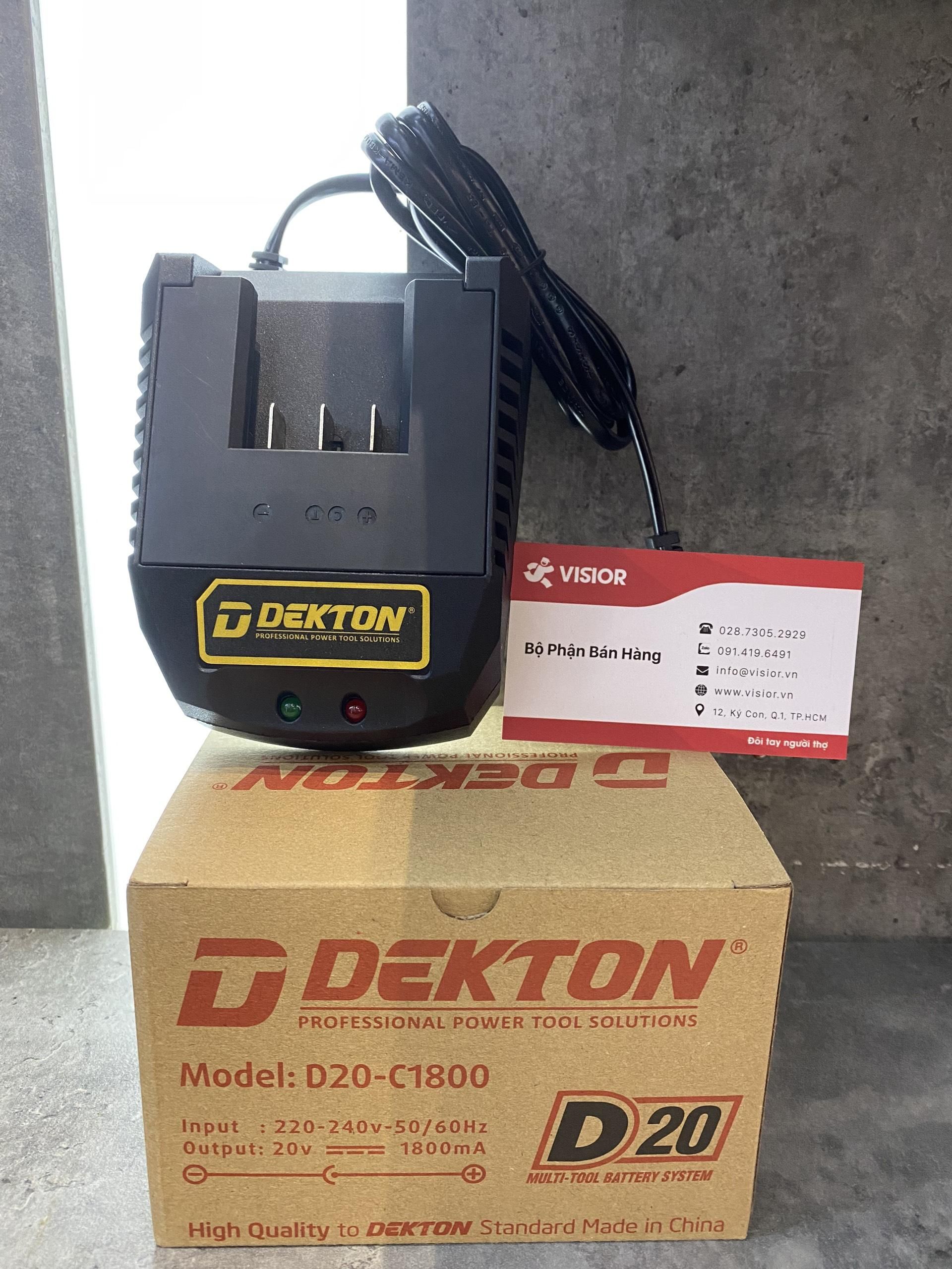 ĐẾ SẠC DEKTON 20V D20-C1800 (Chung chân pin Dewalt)