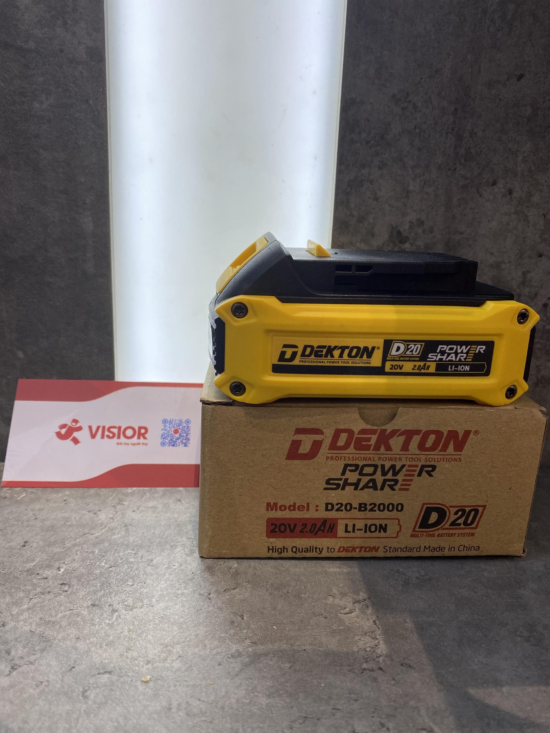 PIN DEKTON 20V 2.0Ah D20-B2000 (Chung chân pin Dewalt)