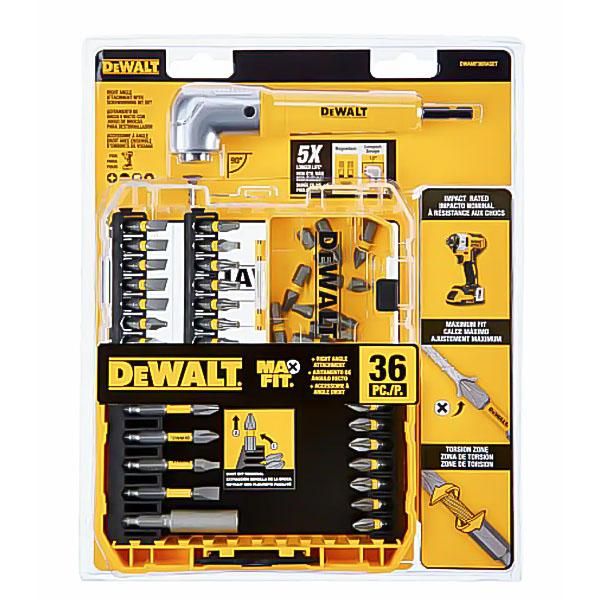 BỘ MŨI VÍT 36 CHI TIẾT KÈM ĐẦU CHUYỂN GÓC DEWALT DWAMF36RASET