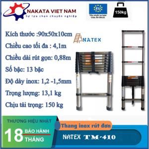 THANG RÚT ĐƠN INOX NATEX 4.1m TM410