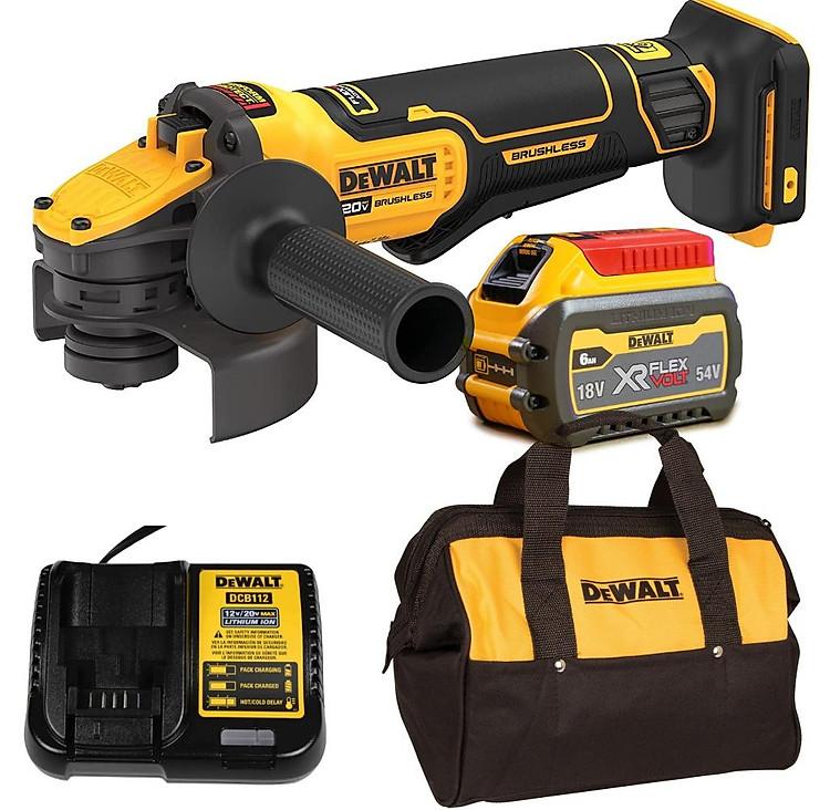 MÁY MÀI GÓC 100MM DÙNG PIN 18V DEWALT DCG409T1 (Máy, Sạc, 1pin*6Ah Túi vải)