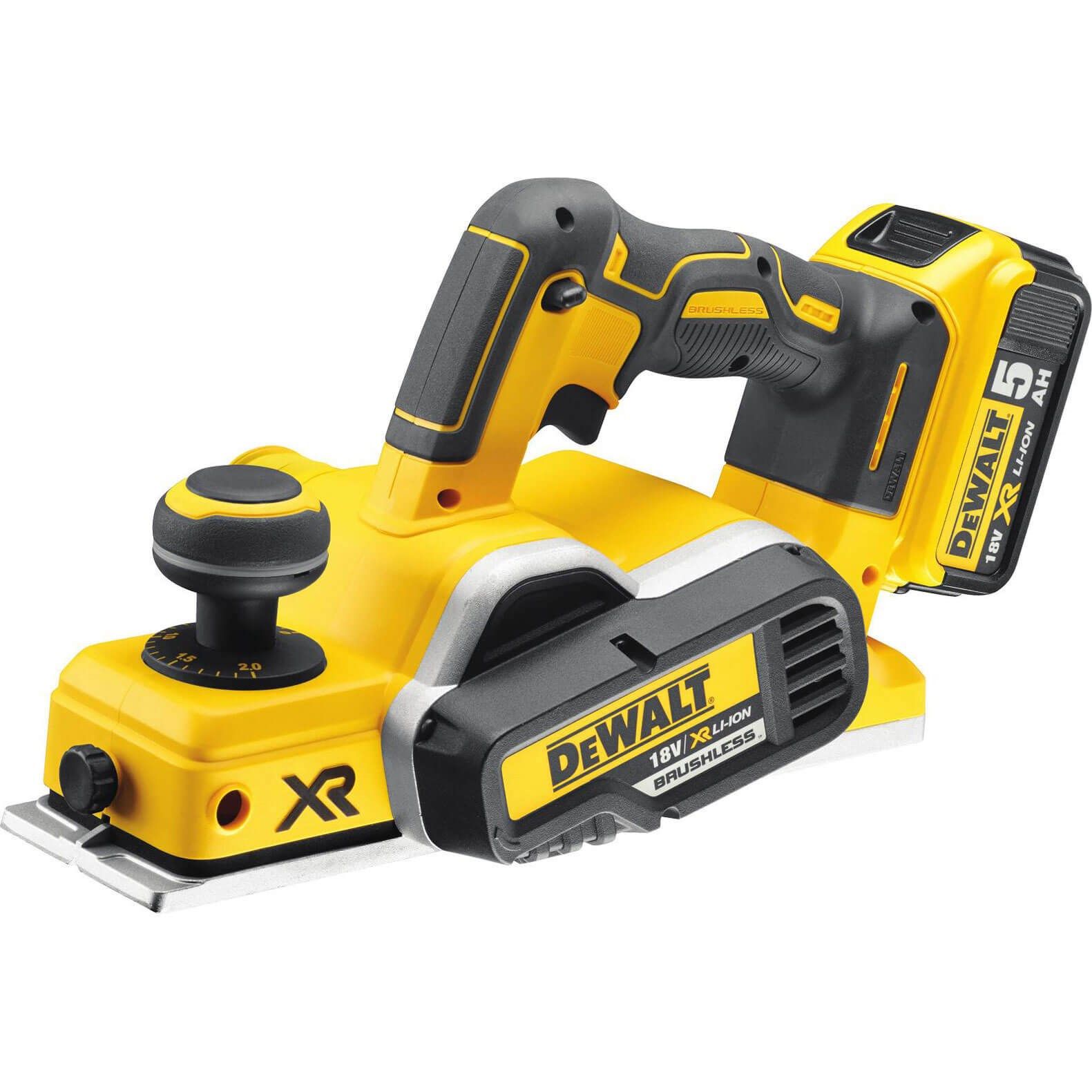 MÁY BÀO CẦM TAY DÙNG PIN 18V DEWALT DCP580M2 - Máy, Sạc, 2pin*4Ah Túi vải