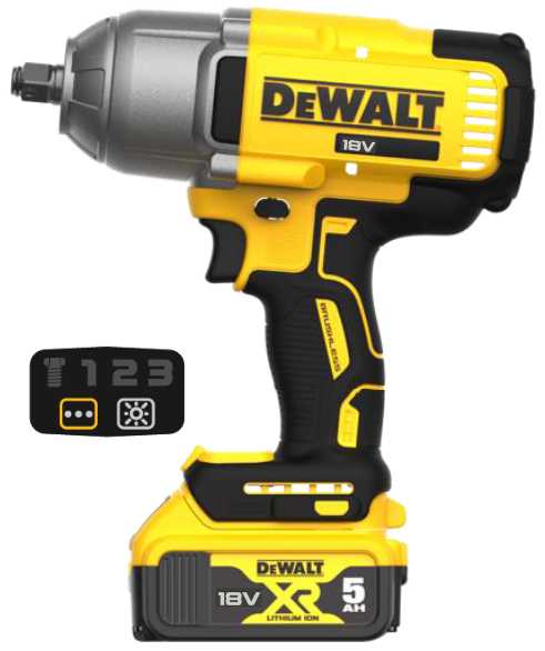 MÁY SIẾT BU LONG DÙNG PIN 20V DEWALT DCF900M2 - Máy,sạc, 2pin*4Ah Vali