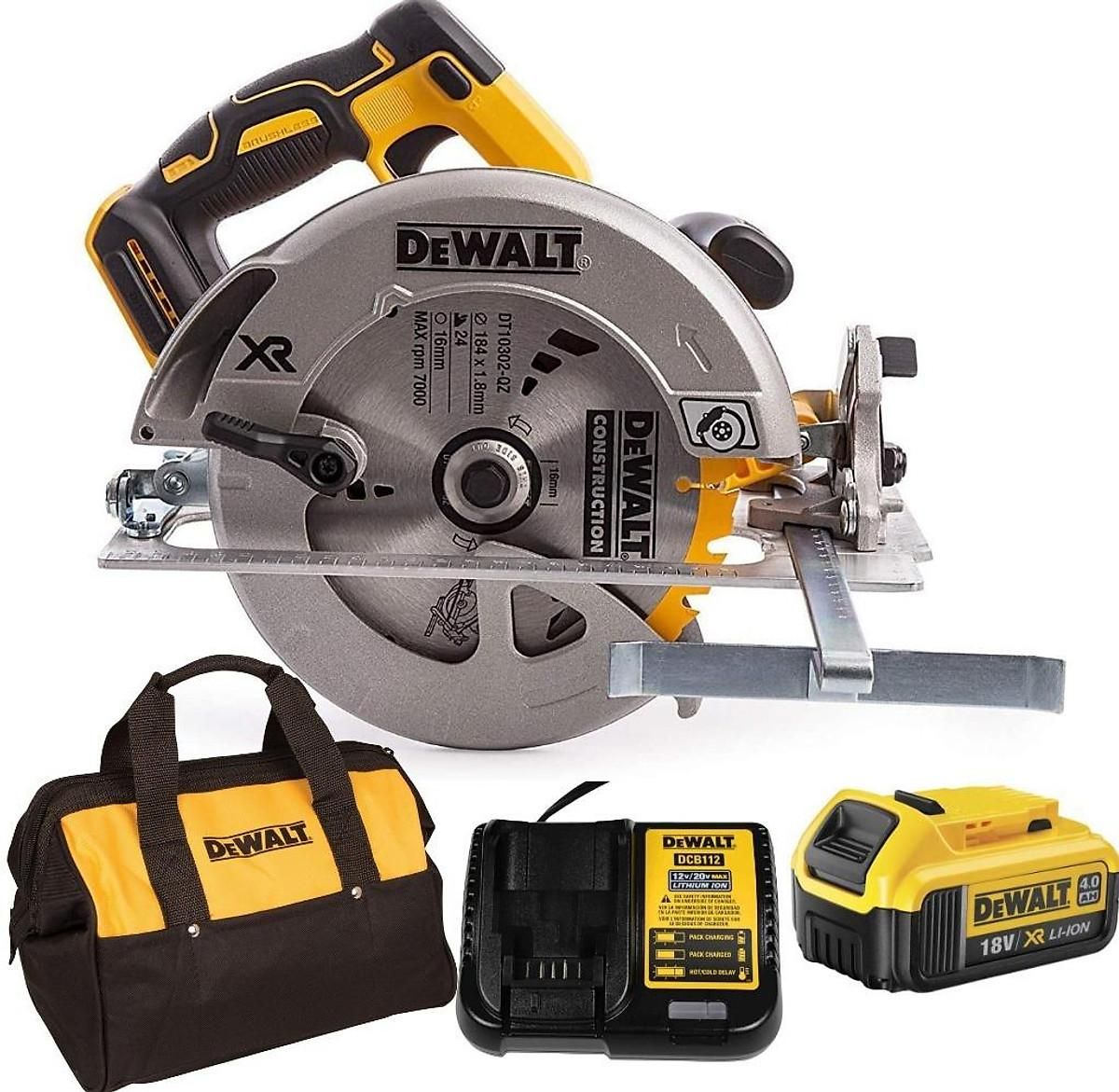 MÁY CƯA ĐĨA DÙNG PIN 18V DEWALT DCS570M1 - Máy,Sạc, 1pin*4Ah Túi vải