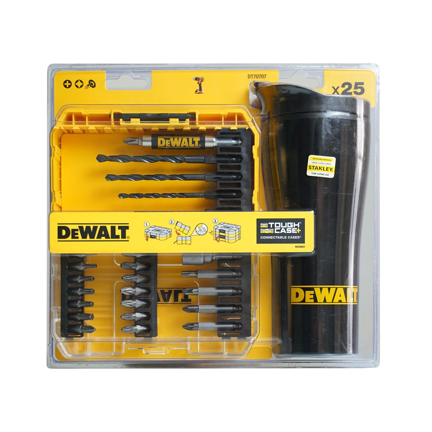 BỘ MŨI ĐA NĂNG 25 CHI TIẾT DEWALT DT70707-QZ