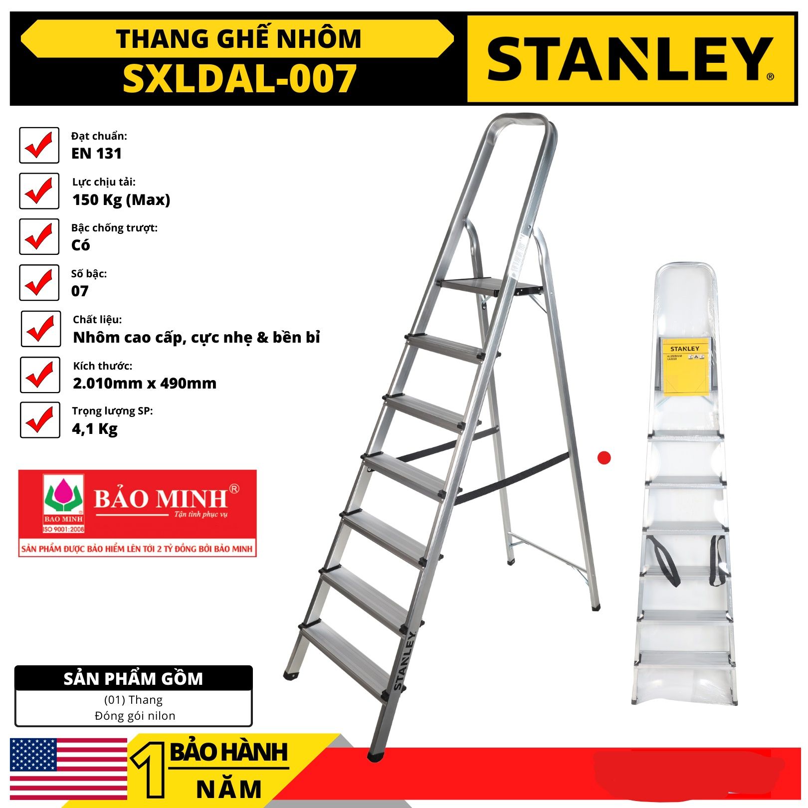 THANG XẾP NHÔM 7 BẬC STANLEY SXLDAL-007