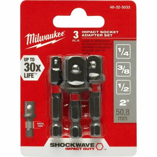 BỘ 3 ĐẦU CHUYỂN TỪ VÍT SANG BULONG ĐẦU 1/4, 1/2, 3/8 MILWAUKEE 48-32-5033