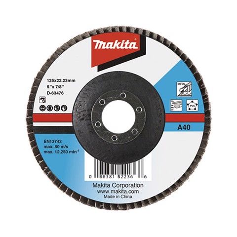 ĐĨA NHÁM XẾP SỢI THỦY TINH 125X22.23MM MAKITA D-63476