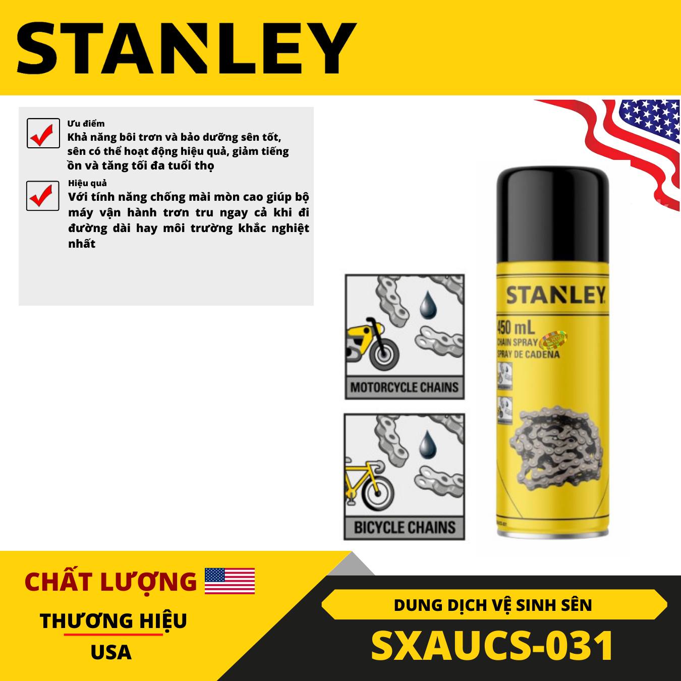 DUNG DỊCH VỆ SINH SÊN 450ml STANLEY SXAUCS-031