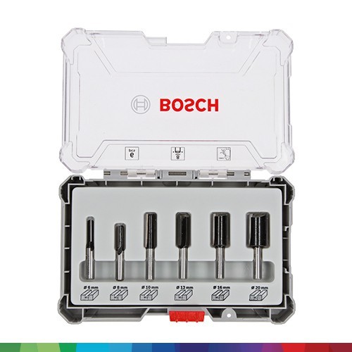 BỘ MŨI PHAY THẲNG 6 MÓN BOSCH 2607017467