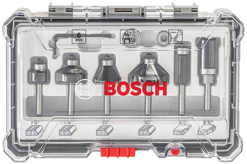 BỘ MŨI PHAY CẠNH 6 MÓN BOSCH 2607017470