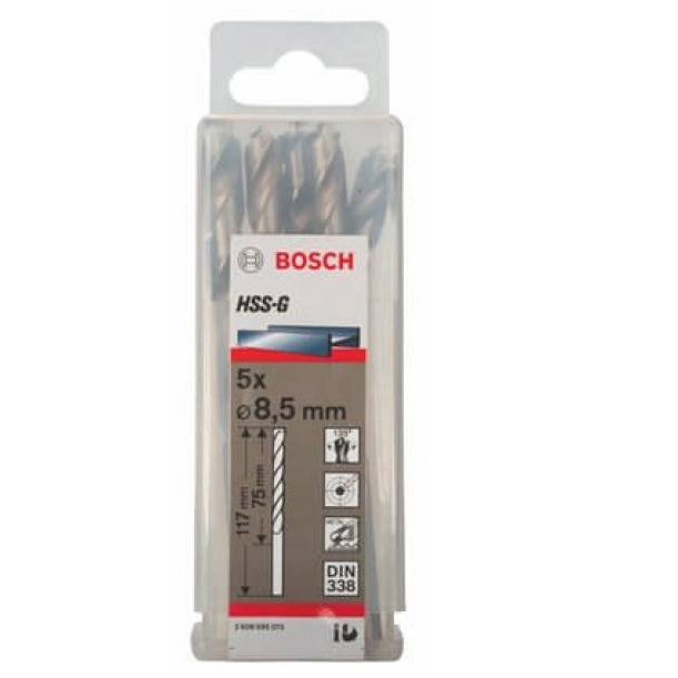 MŨI KHOAN SẮT HSS-G 8.5MM BOSCH 2608595073 (HỘP 5 MŨI)