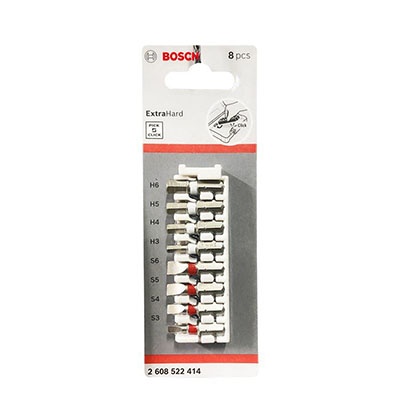 BỘ VẶN VÍT EXTRA HARD 25MM ĐẦU SL, HEX (8 MÓN) BOSCH 2608522414