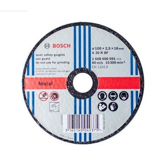 ĐÁ CẮT SẮT 100X2.5X16MM BOSCH 2608600091