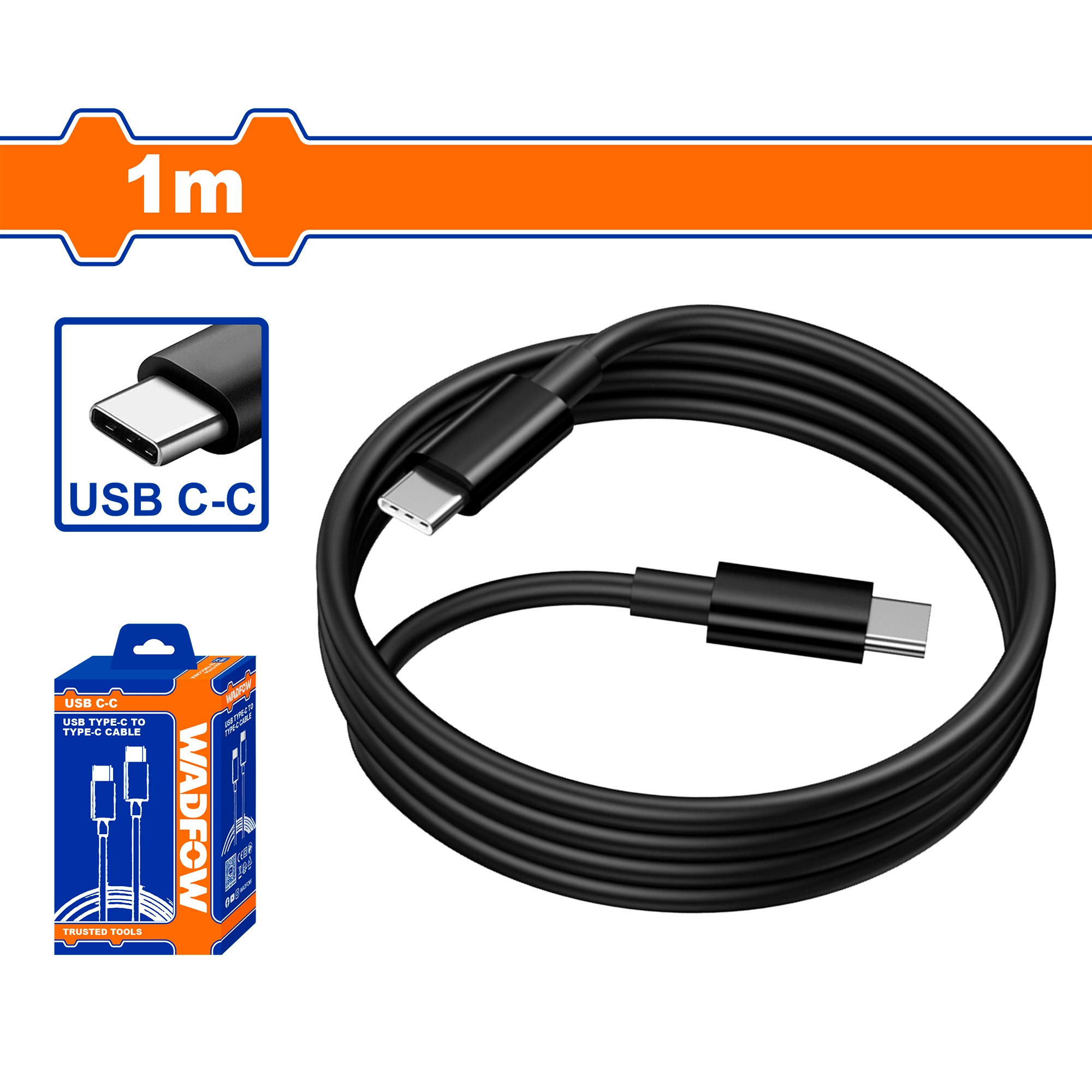 DÂY CÁP SẠC USB TYPE-A SANG TYPE-C 1M WADFOW WUB1501