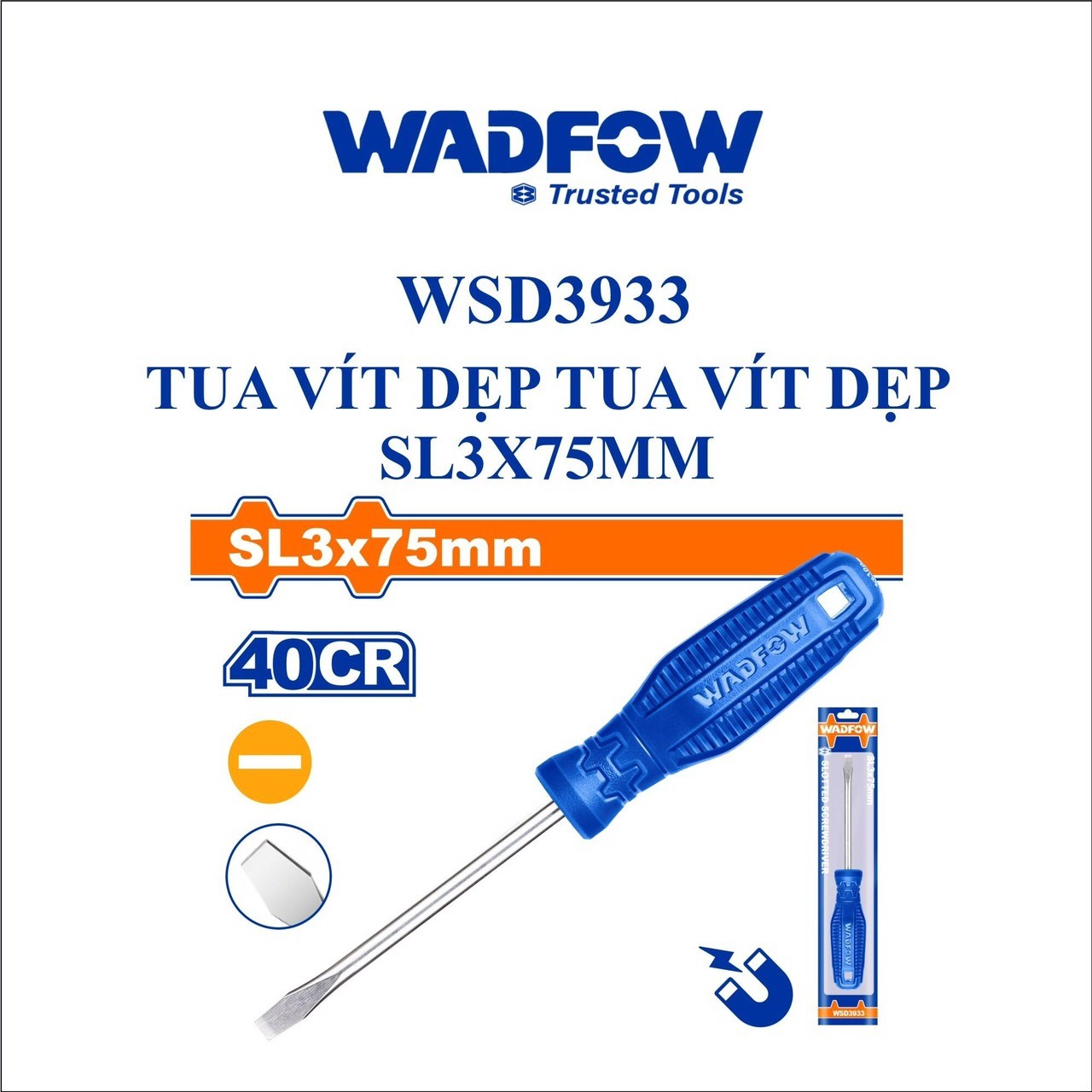 TUA VÍT DẸP SL3X75MM WADFOW WSD3933