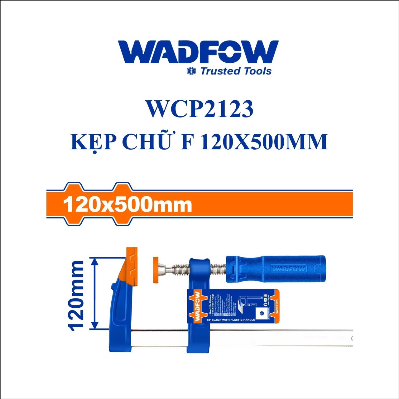 KẸP CHỮ F 120X500MM WADFOW WCP2123